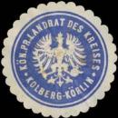 Siegelmarke K. Landrat des Kreises Kolberg-Körlin in Pommern W0387557